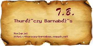 Thuróczy Barnabás névjegykártya
